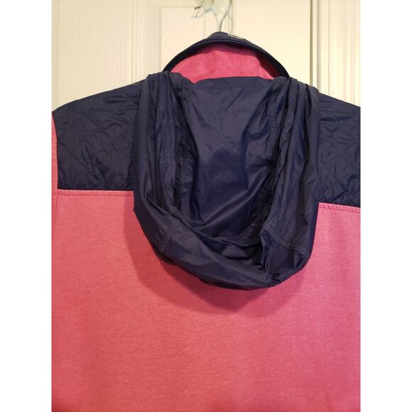 Vineyard Vines Shep Pink Quilted Snap Pullover Sweatshirt Hood Blue XL - Picture 13 of 13